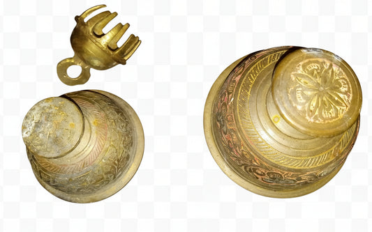 Hand-Etched Indian Brass Chimes - Bohemian Global Decor Lot