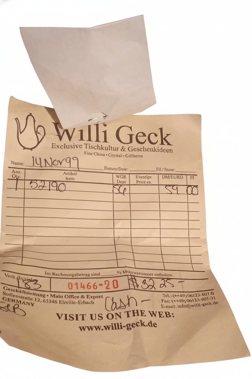 MINT GERZ German Beer Stein | Pewter Crown Lid, Cobalt Blue Stoneware | 1999 W. Geck Receipt Included