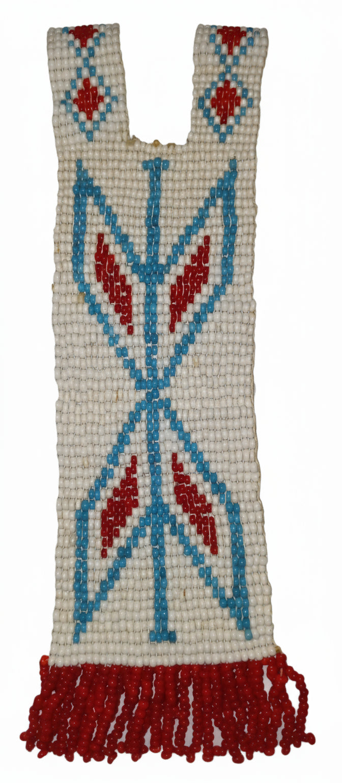 Very Nice Handmade Beaded Necklace Plains Style Estimated Era: Mid-20th Century (1950's-1990)