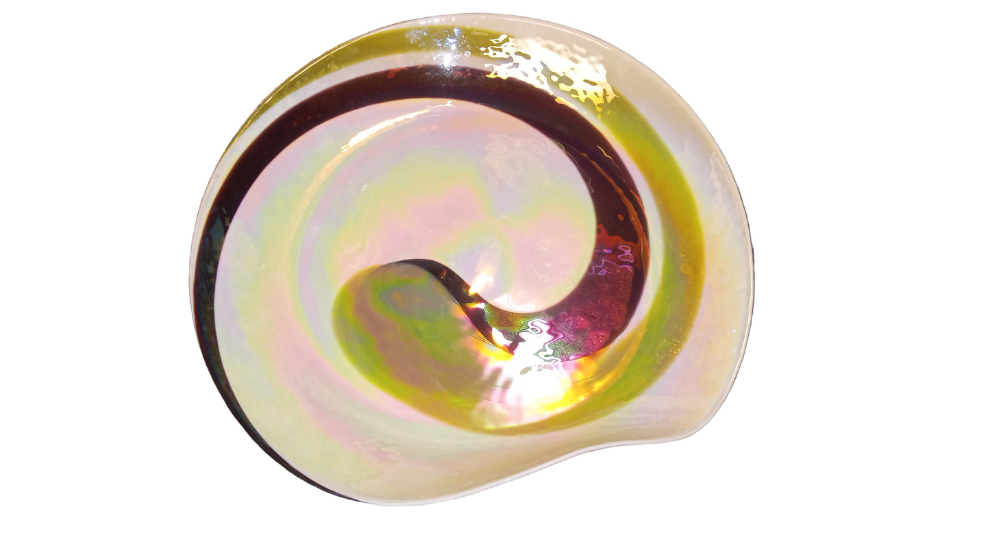 CRATE & BARREL FOSSILI SEASHELL MURANO CENTERPIECE