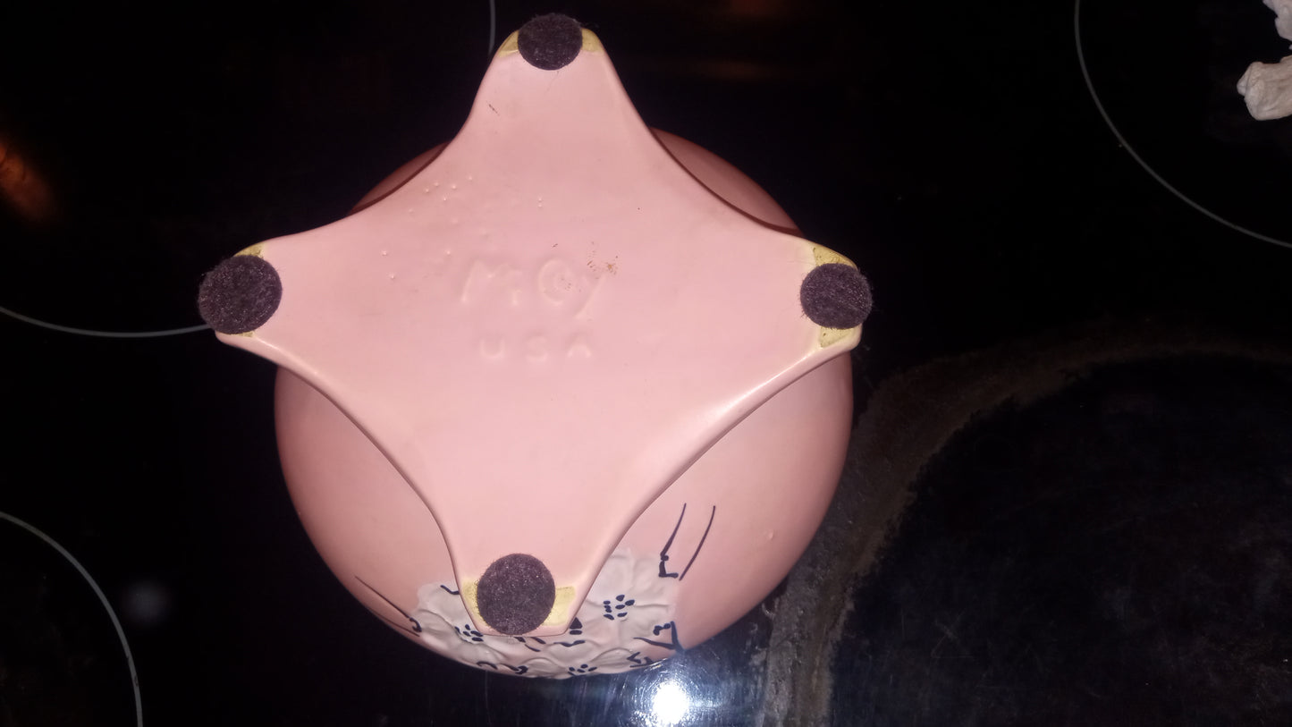 Nice Large Vintage 1950's-60's Pink Rose McCoy Vase (Set Of 2)