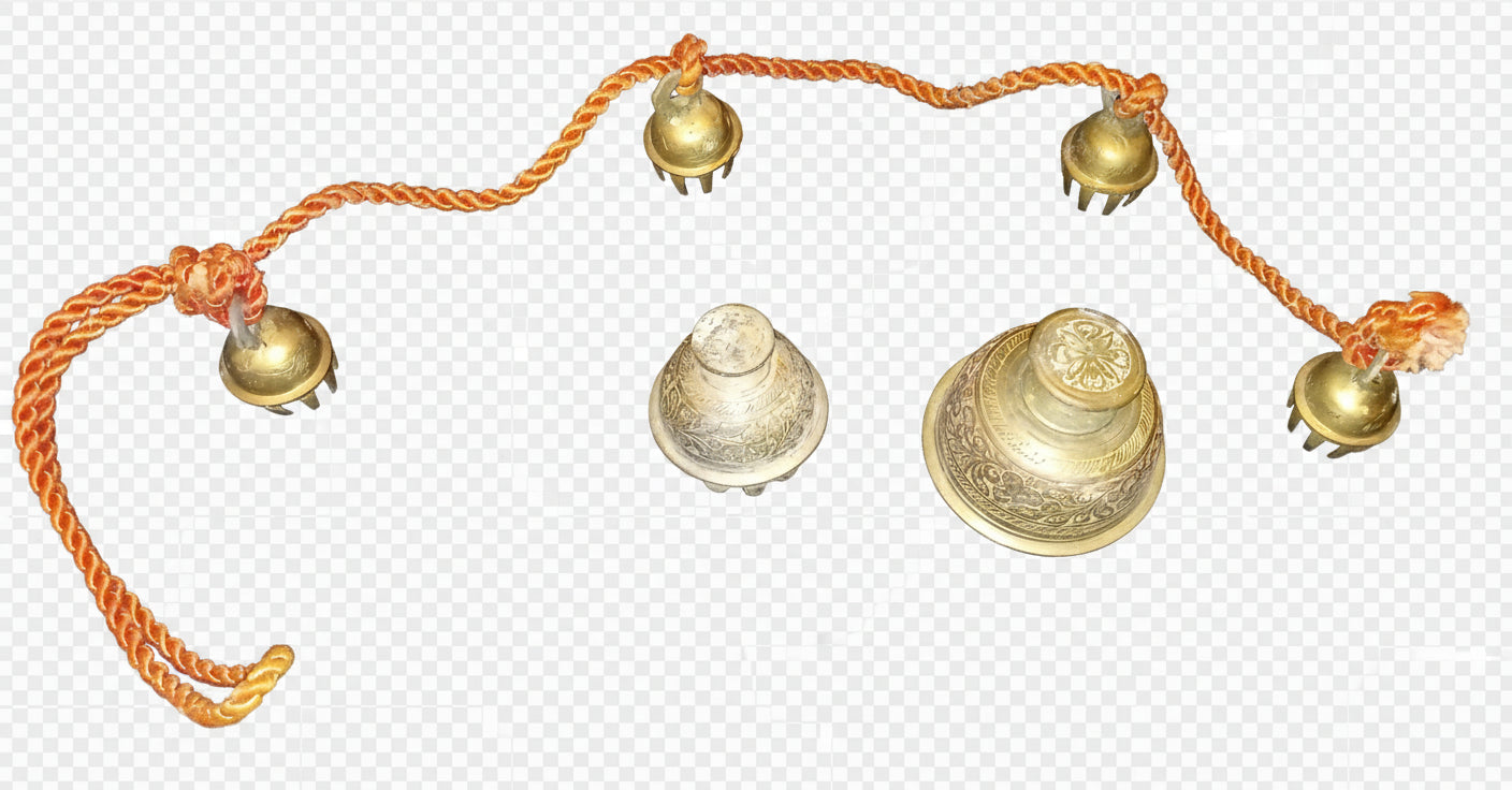 Hand-Etched Indian Brass Chimes - Bohemian Global Decor Lot