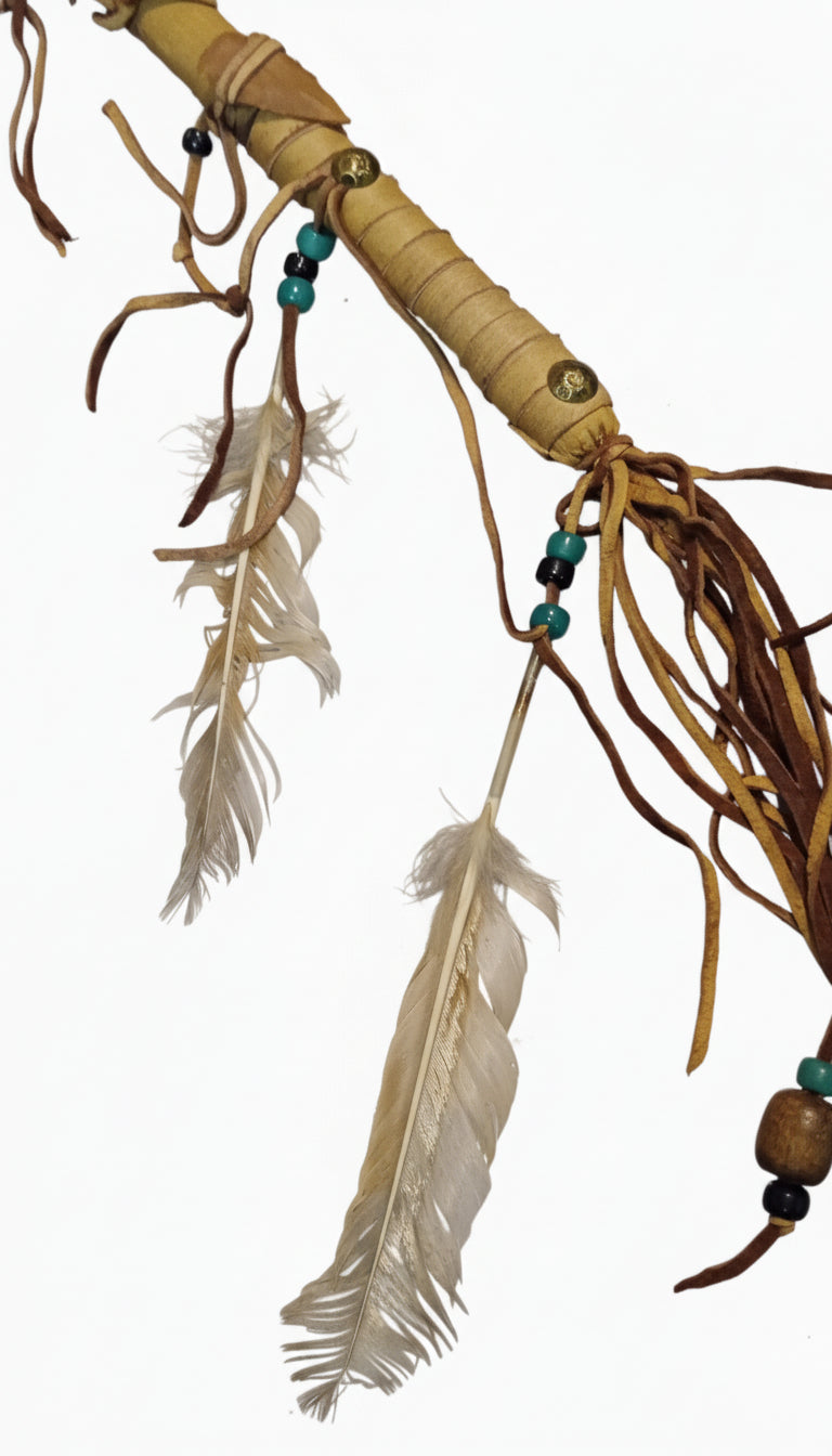 Authentic Navajo Art: Handcrafted Spirit Rattle by Geraldine Johnson (Census #409849) - Native American Collectible