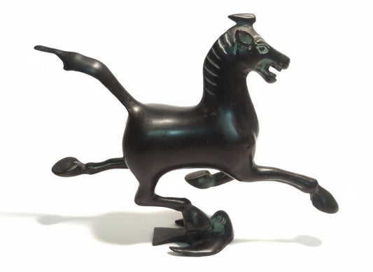 SOLID BRONZE Flying Horse of Gansu Statue | Han Dynasty Style Equestrian Art