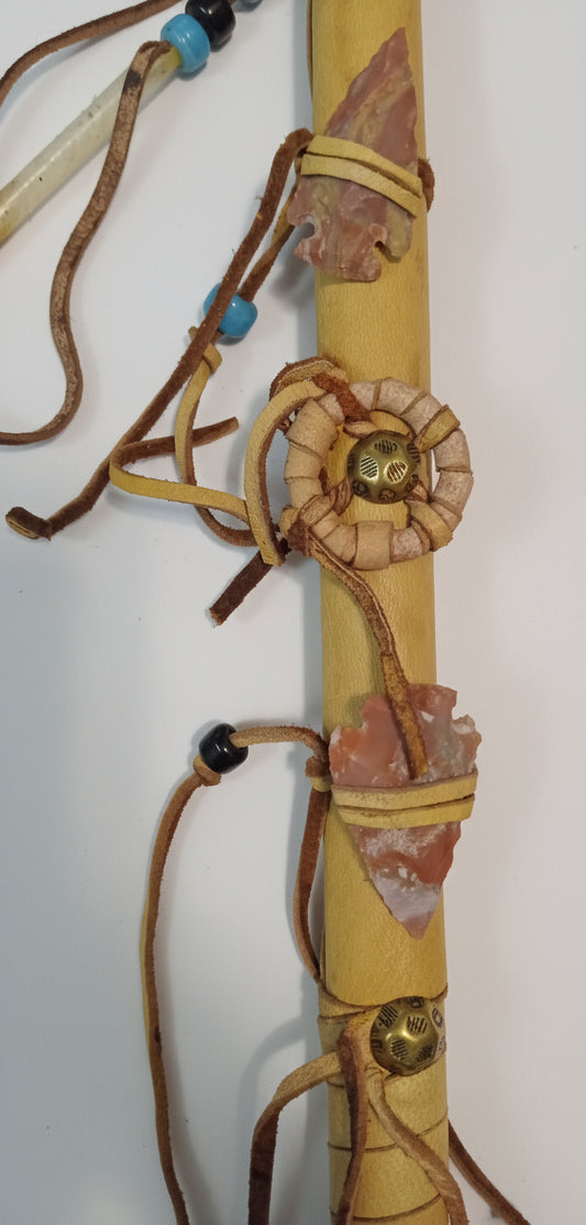 Authentic Navajo Dance Rattle by Mary Apachito (Census #103509) - Handcrafted Native American Spirit Stick