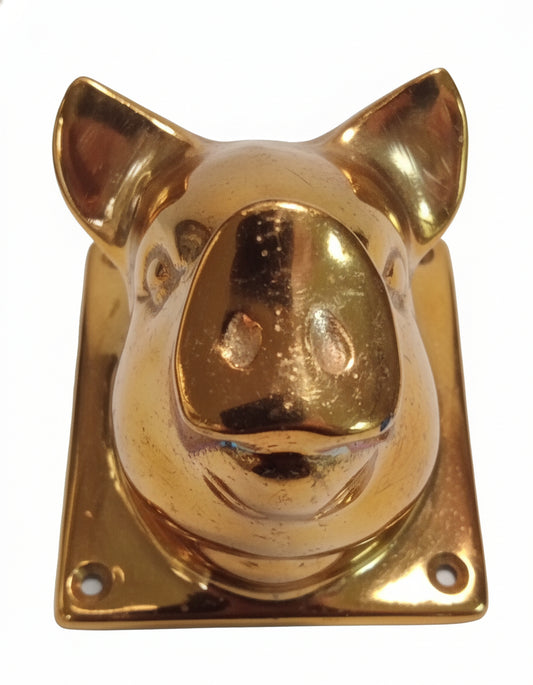 Vintage Solid Copper Pig Head Coat Hook | Farmhouse Nursery Decor | Heirloom Quality Wall Hanger
