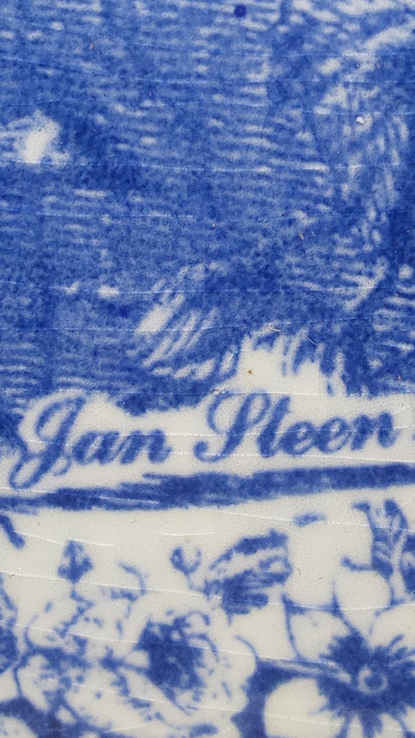 RARE Oversized 11.5" Delfts Blauw Charger Plate - Handpainted Dutch 'Merrymaking' Scene with Dancing Dog!