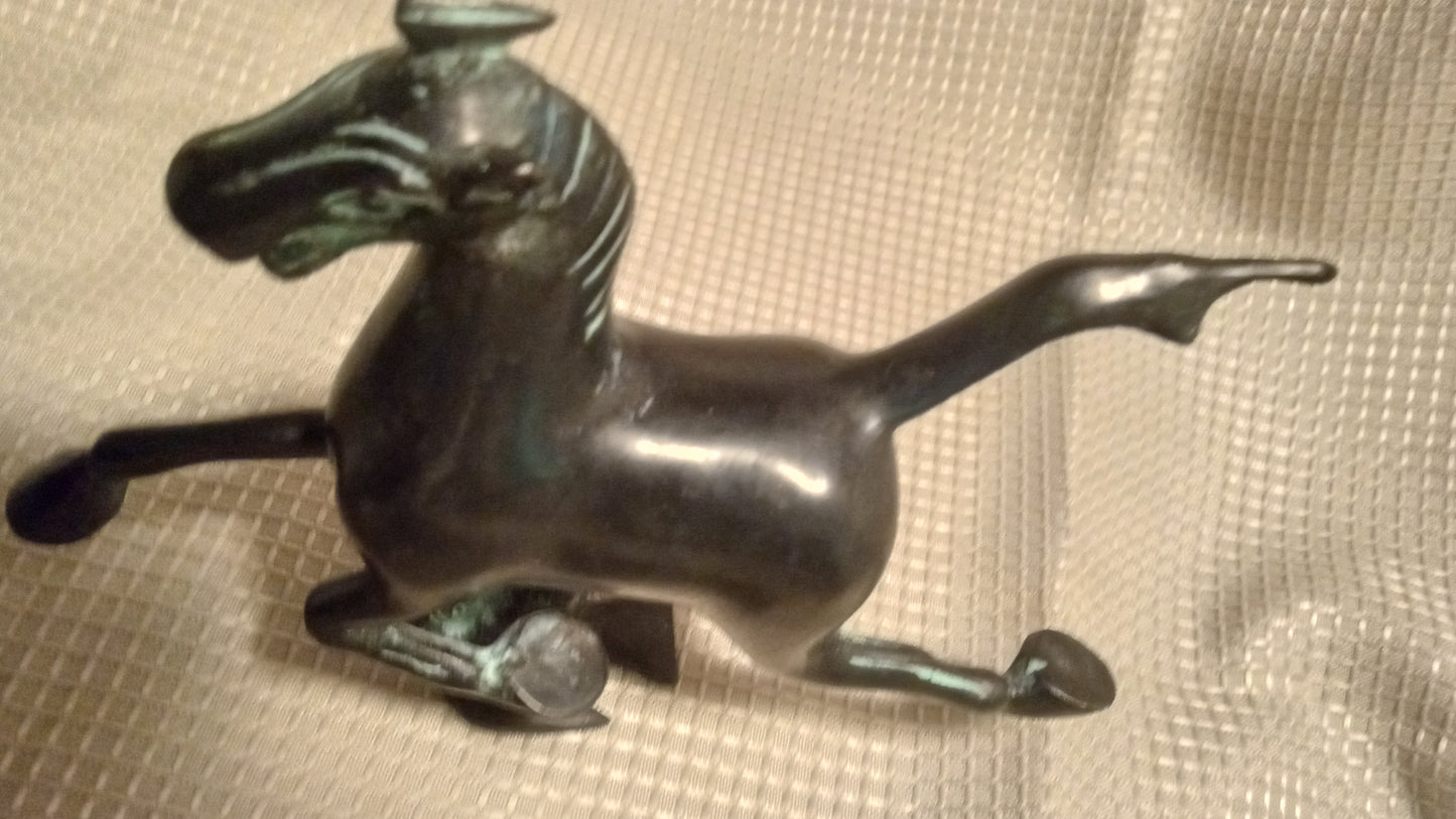 SOLID BRONZE Flying Horse of Gansu Statue | Han Dynasty Style Equestrian Art