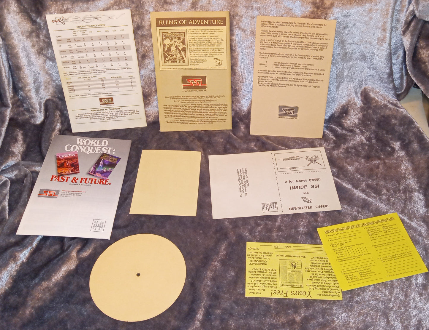 Commodore 64/128 – Curse of the Azure Bonds (SSI AD&D, 1989) – Complete Box Set