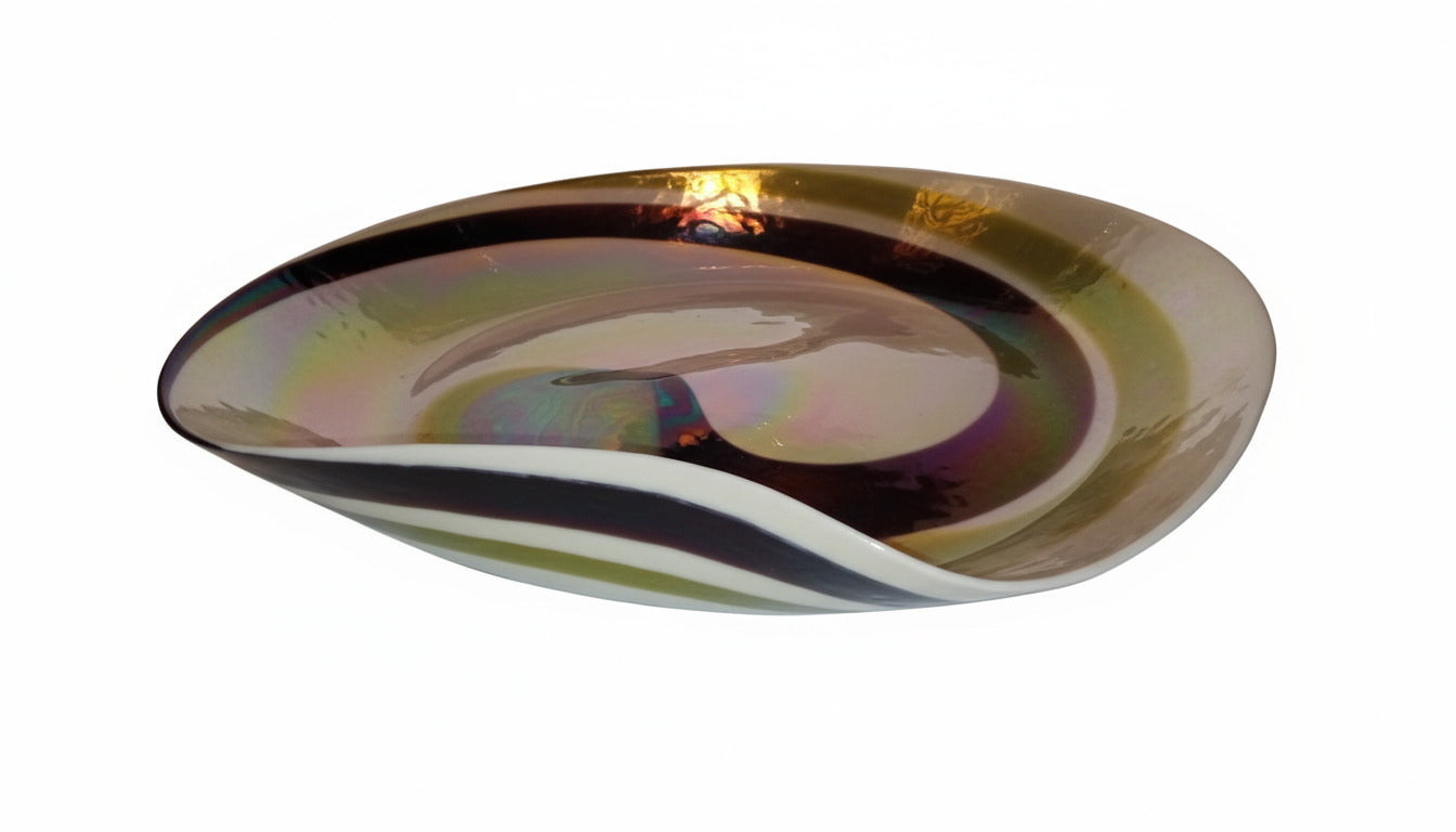 CRATE & BARREL FOSSILI SEASHELL MURANO CENTERPIECE