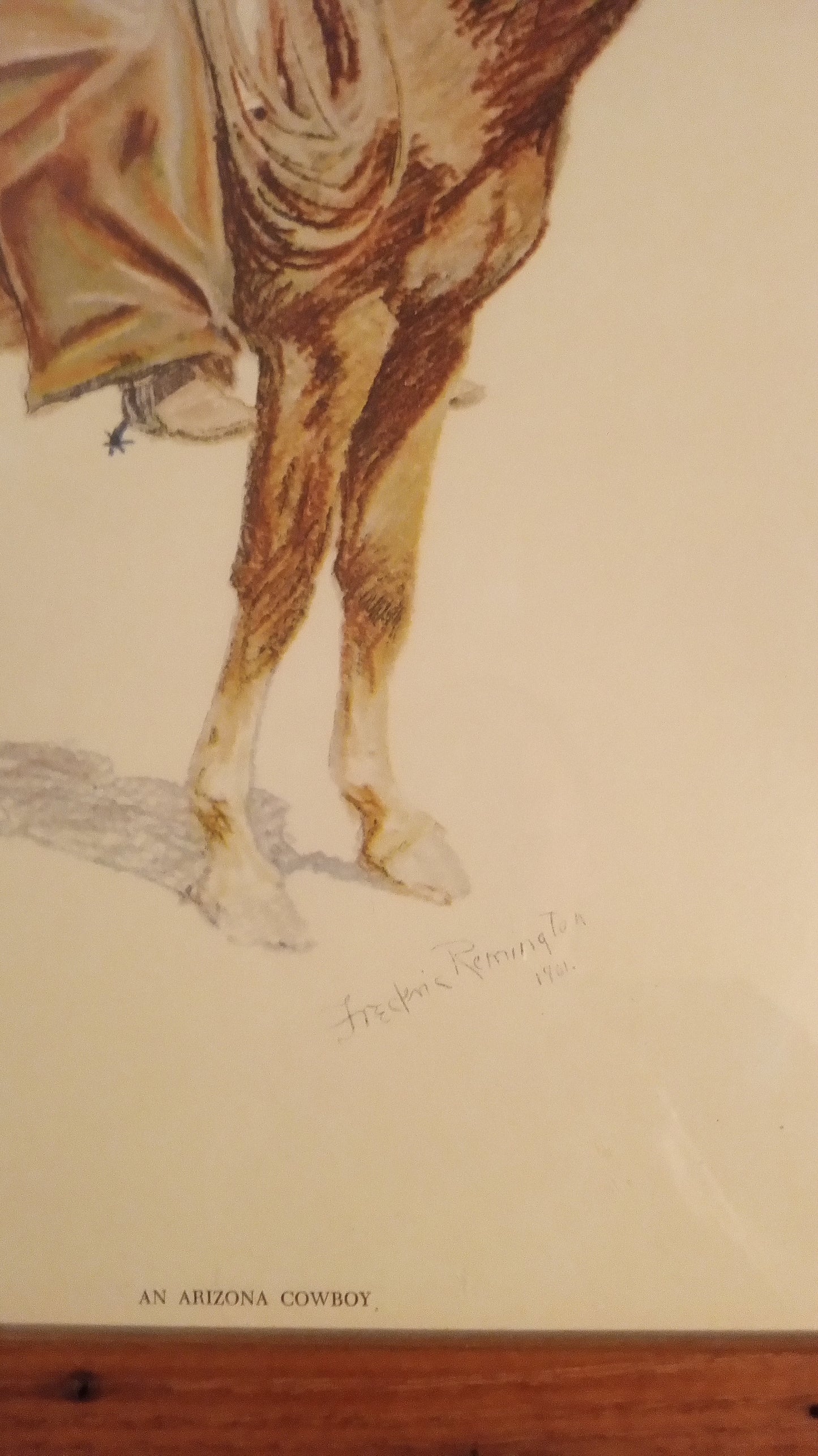 Complete Set of 3 FREDERIC REMINGTON Prints: A Sioux Chief, Arizona Cowboy, Old Ramon | Framed, Glass, Perfect Condition