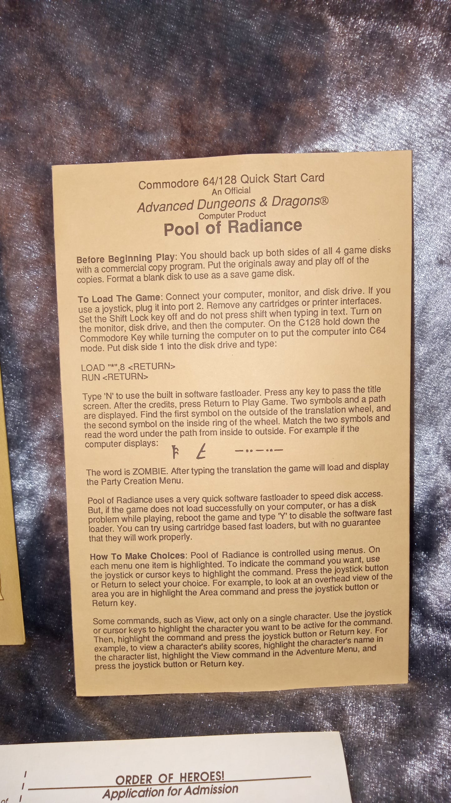 Commodore 64/128 – Curse of the Azure Bonds (SSI AD&D, 1989) – Complete Box Set