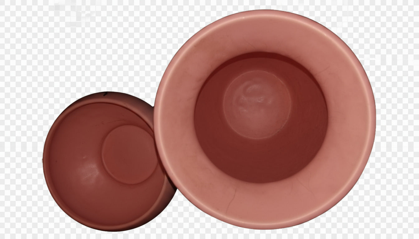 Nice Large Vintage 1950's-60's Pink Rose McCoy Vase (Set Of 2)