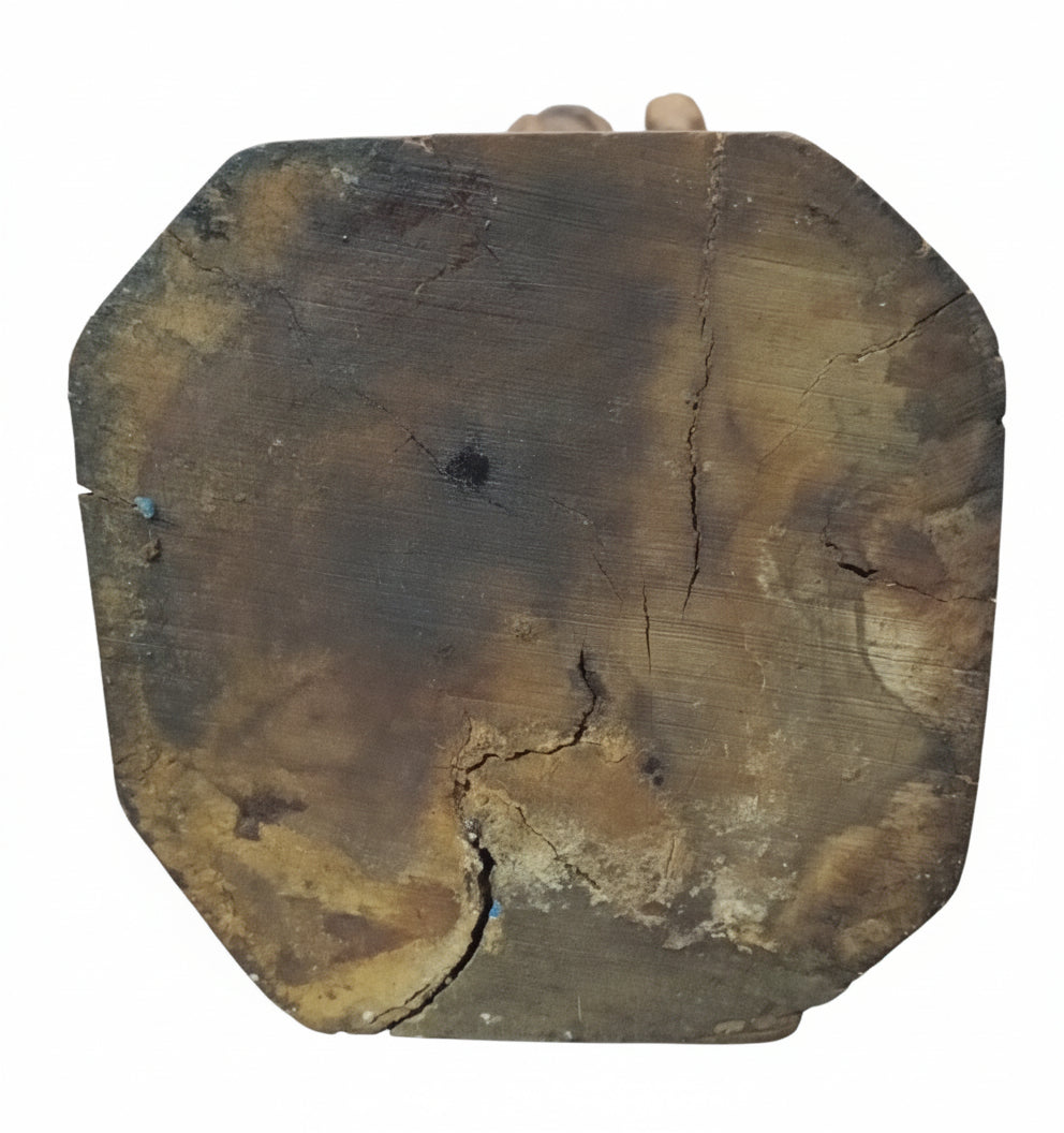 Sacred Journey: Vintage Hand-Carved Olive Wood Moses Statue (Approx. 10") - Holy Land Religious Art