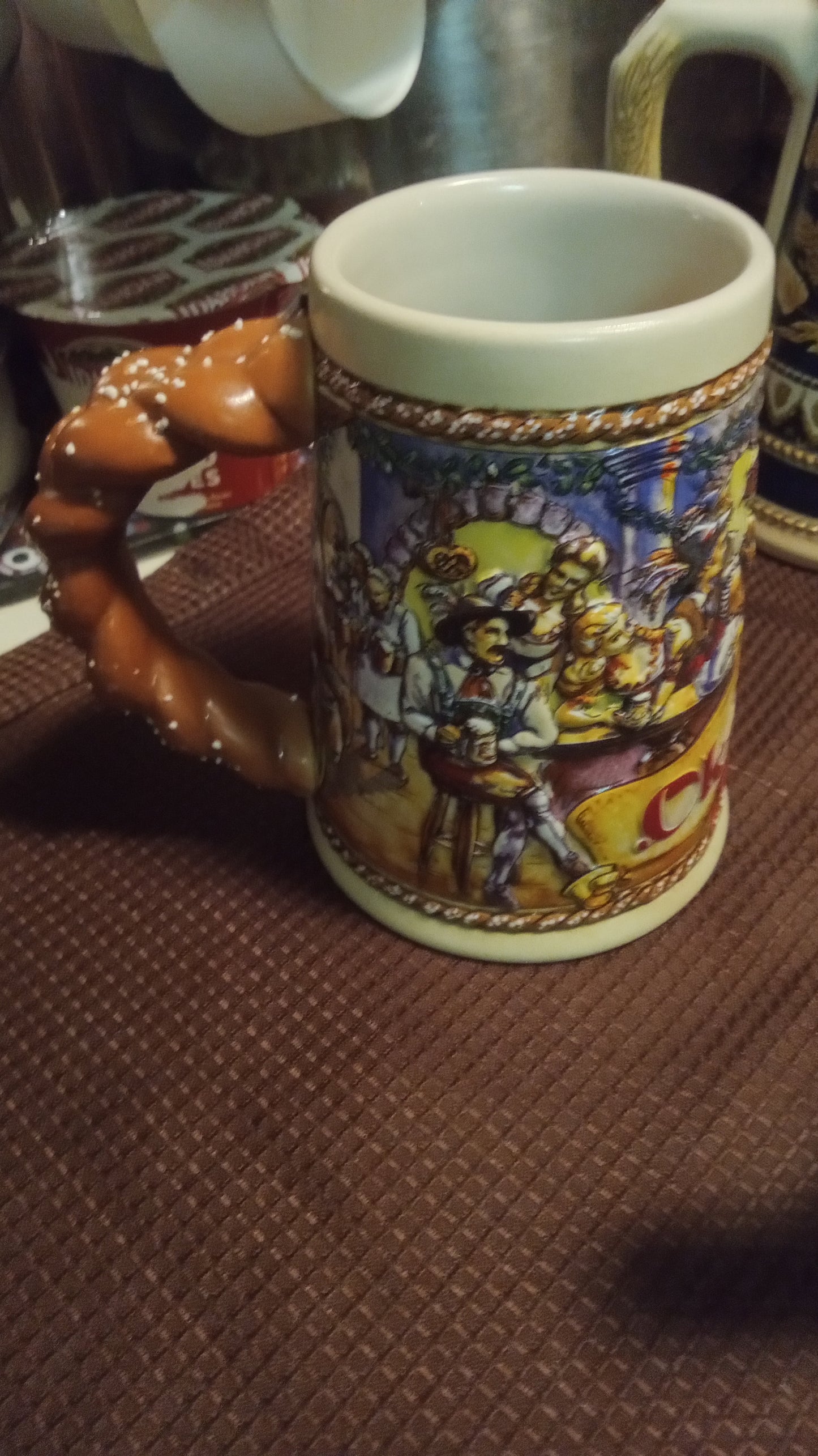 Lot of 6 Mint Budweiser Beer Steins (No Box) – 1992 Oktoberfest, 2004 Holiday Clydesdales, Vintage Ceramarte Collection