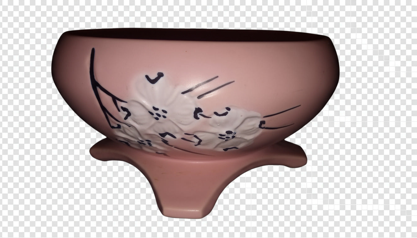 Nice Large Vintage 1950's-60's Pink Rose McCoy Vase (Set Of 2)