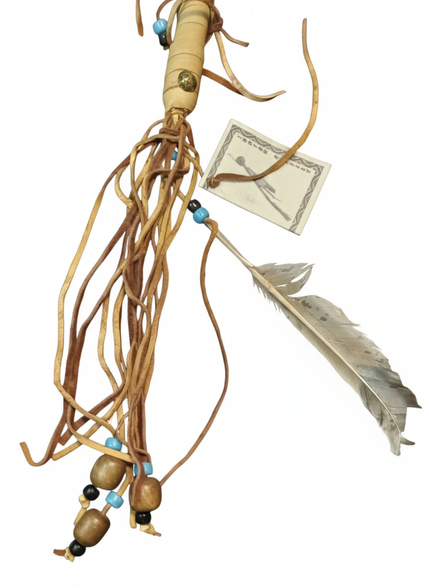 Authentic Navajo Dance Rattle by Mary Apachito (Census #103509) - Handcrafted Native American Spirit Stick