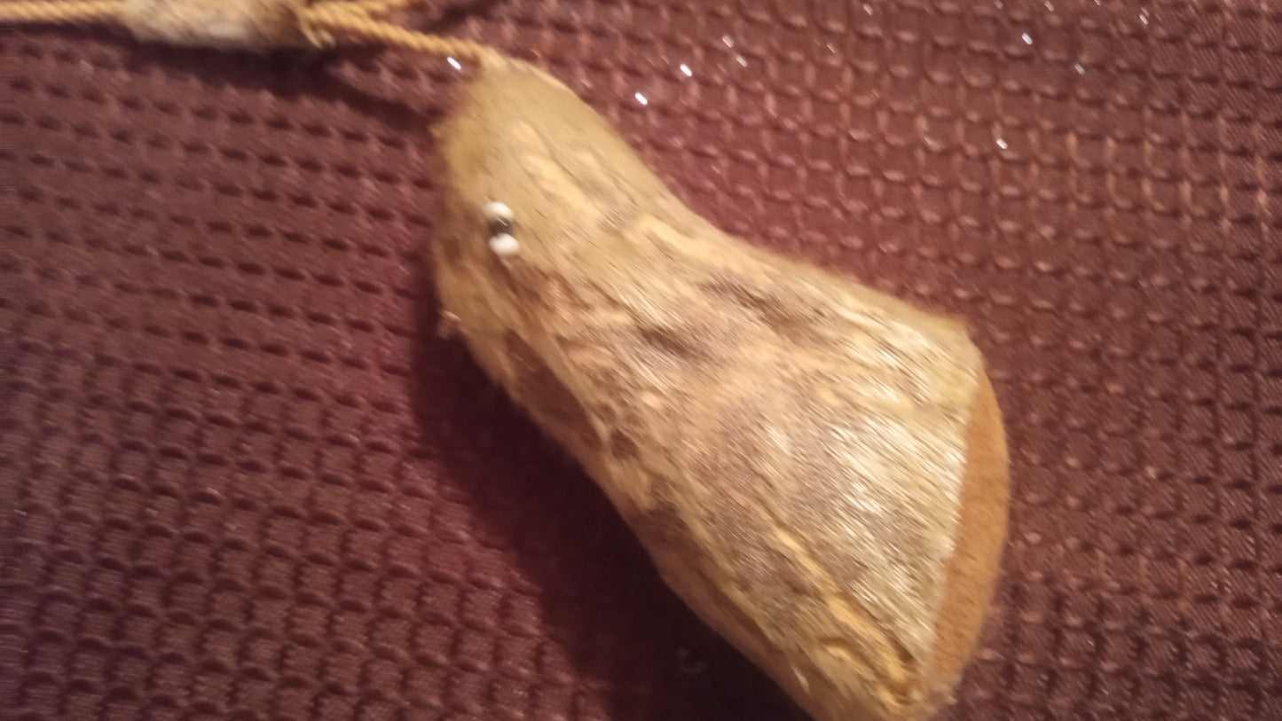 Vintage Indigenous Style Fetish Necklace | Real Fur/Hide Paw Amulet | Ceremonial Tribal Jewelry