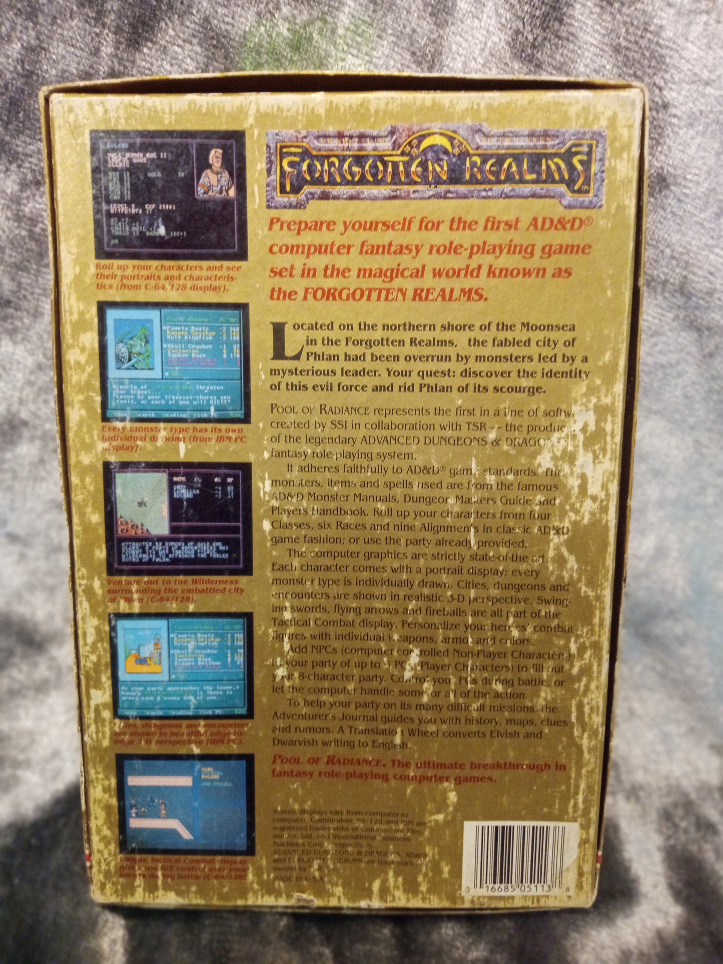 Commodore 64/128 – Curse of the Azure Bonds (SSI AD&D, 1989) – Complete Box Set