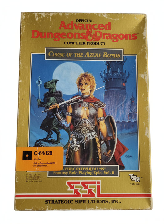 Commodore 64/128 – Curse of the Azure Bonds (SSI AD&D, 1989) – Complete Box Set