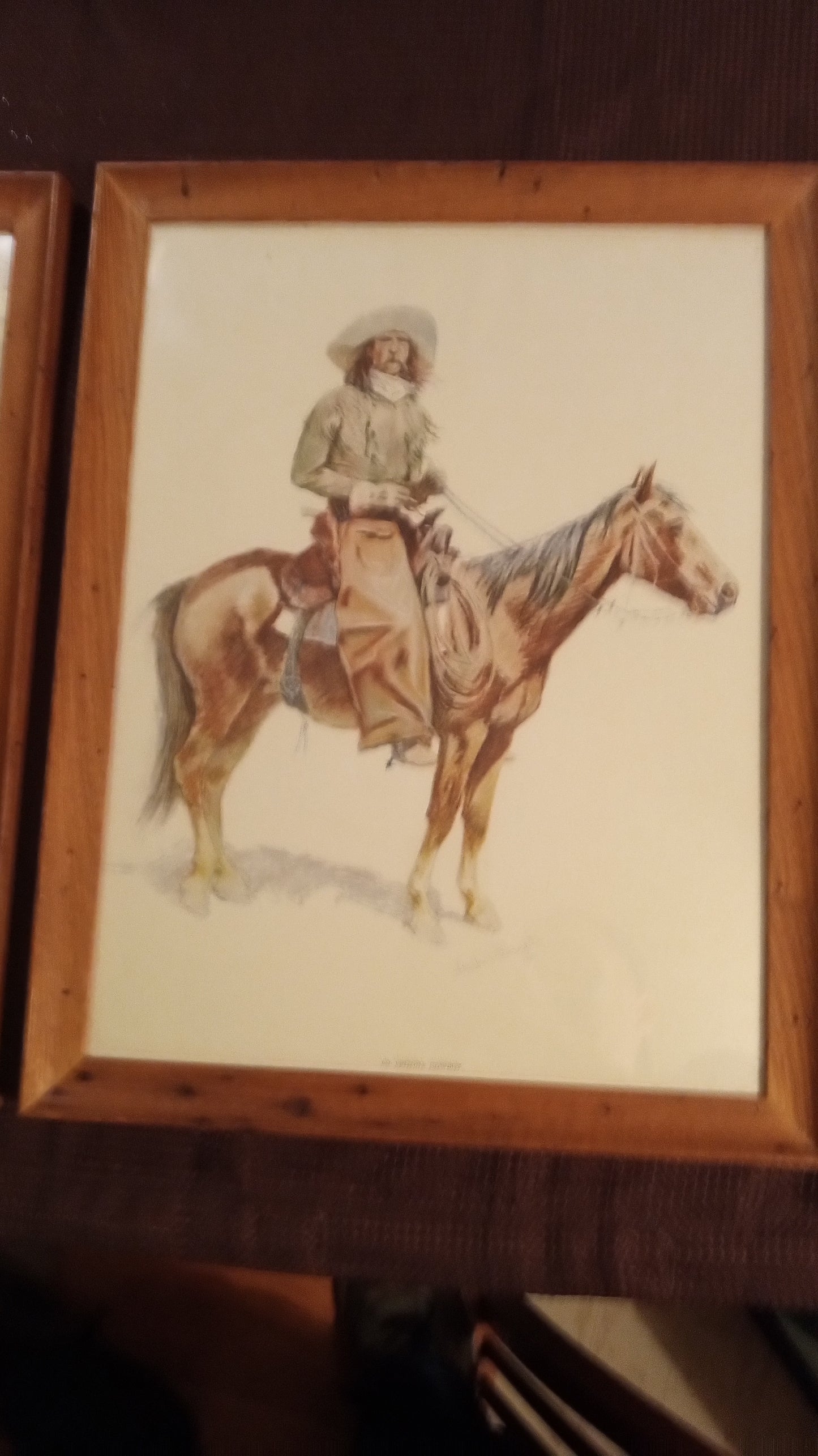 Complete Set of 3 FREDERIC REMINGTON Prints: A Sioux Chief, Arizona Cowboy, Old Ramon | Framed, Glass, Perfect Condition