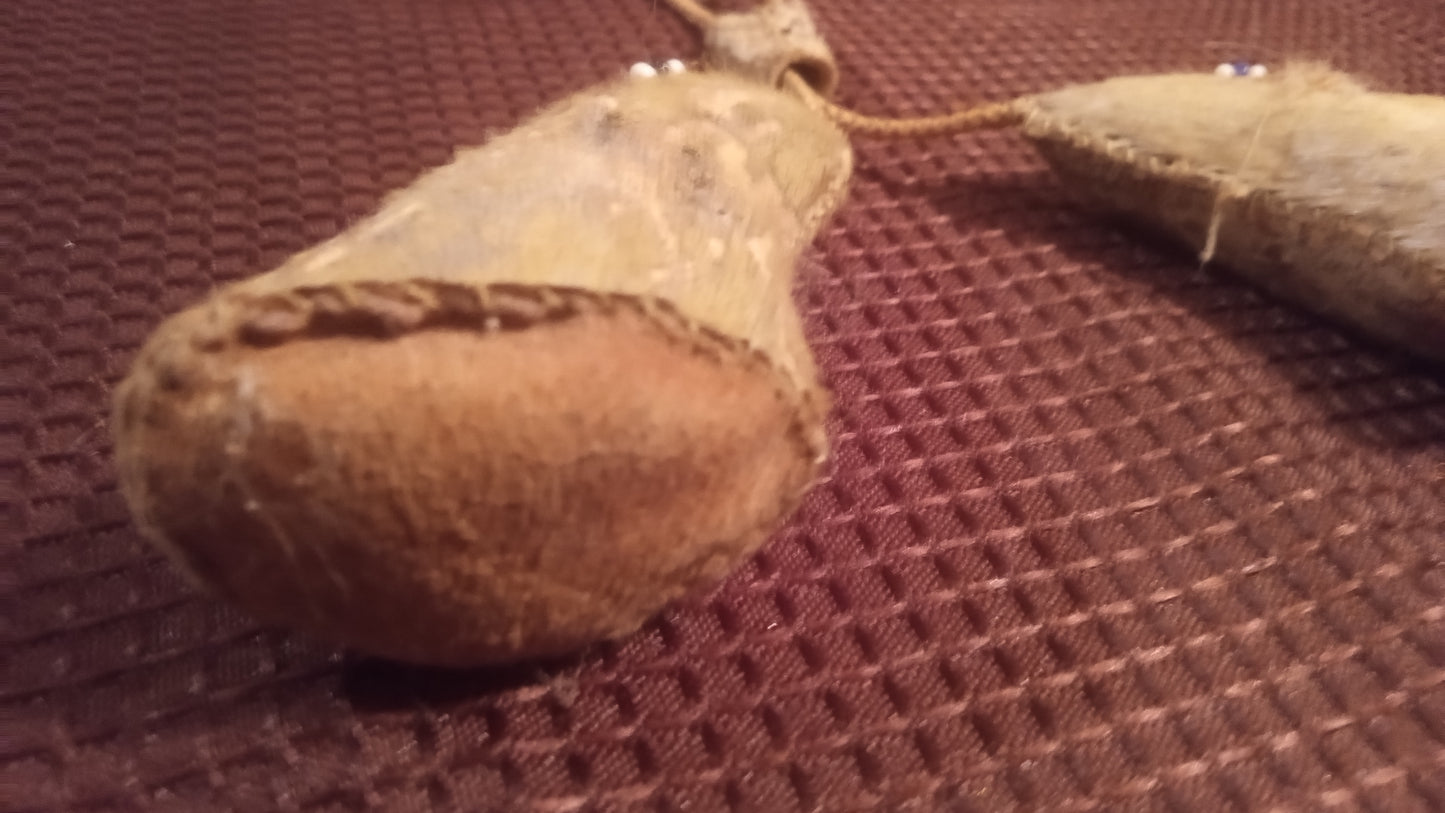 Vintage Indigenous Style Fetish Necklace | Real Fur/Hide Paw Amulet | Ceremonial Tribal Jewelry