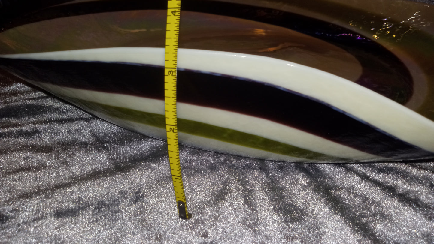 CRATE & BARREL FOSSILI SEASHELL MURANO CENTERPIECE