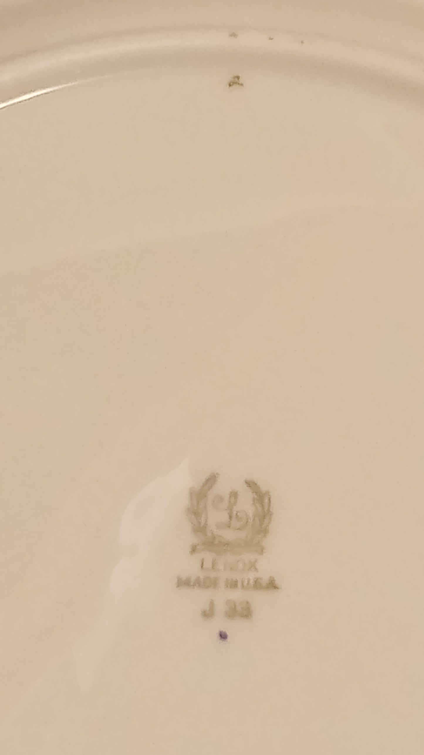 Mint! Lenox Tuxedo Dinner Plate J33 Real Gold Band - Vintage U.S.A.