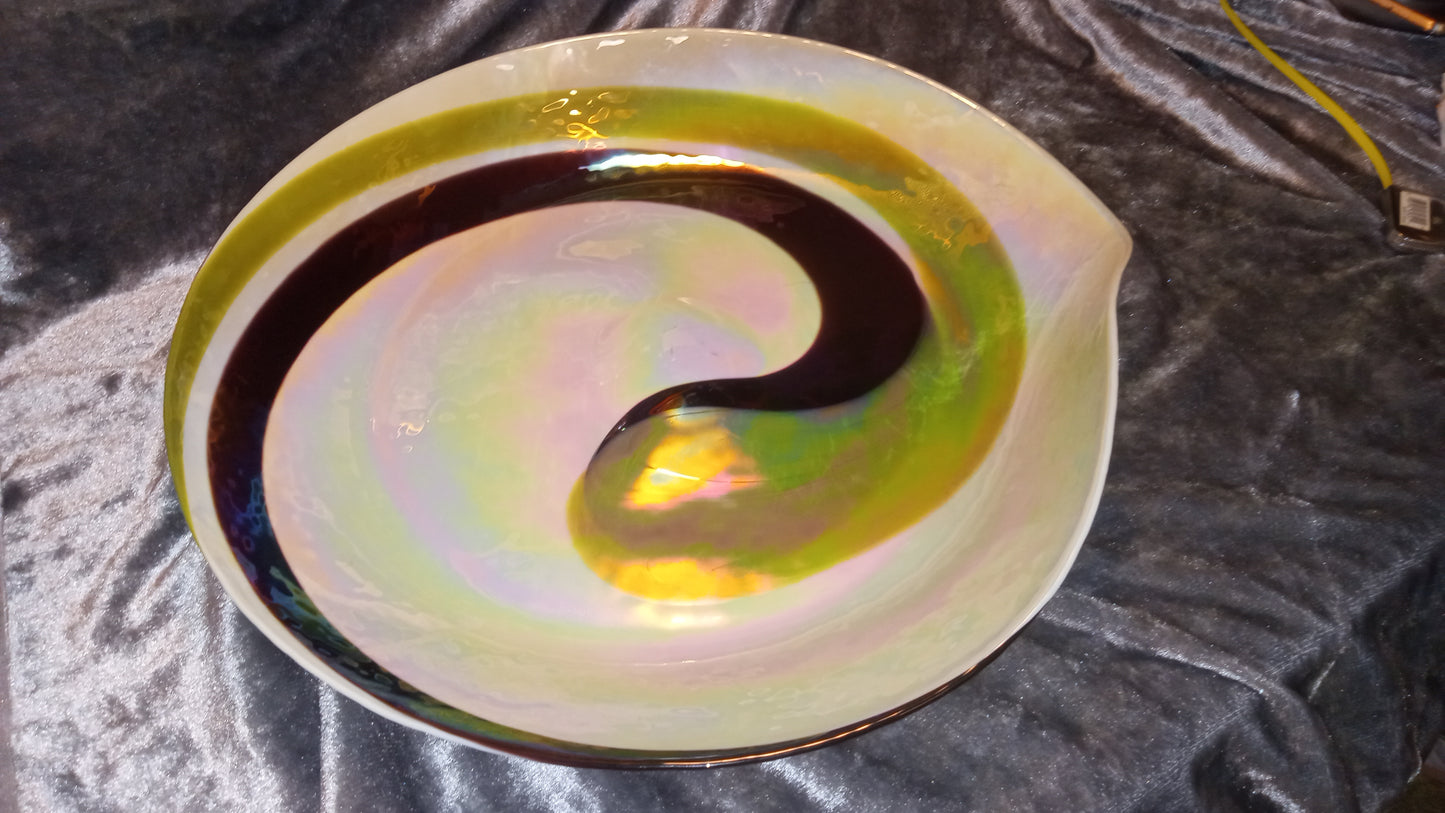 CRATE & BARREL FOSSILI SEASHELL MURANO CENTERPIECE