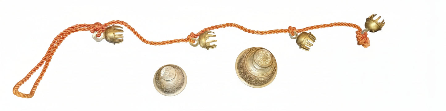 Hand-Etched Indian Brass Chimes - Bohemian Global Decor Lot