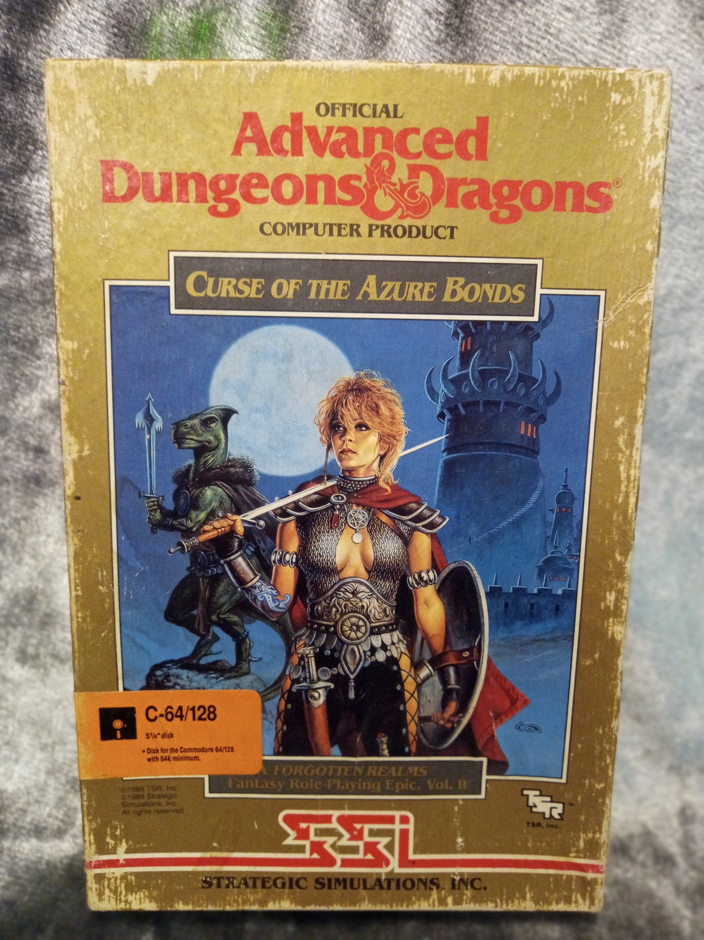 Commodore 64/128 – Curse of the Azure Bonds (SSI AD&D, 1989) – Complete Box Set