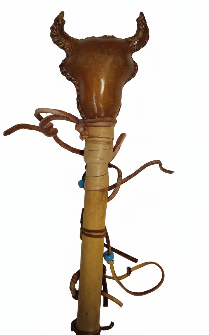 Authentic Navajo Dance Rattle by Mary Apachito (Census #103509) - Handcrafted Native American Spirit Stick