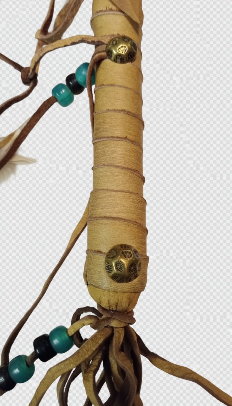 Authentic Navajo Art: Handcrafted Spirit Rattle by Geraldine Johnson (Census #409849) - Native American Collectible