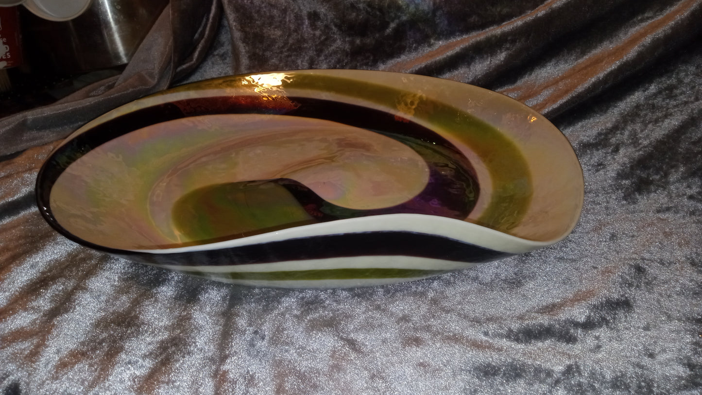 CRATE & BARREL FOSSILI SEASHELL MURANO CENTERPIECE