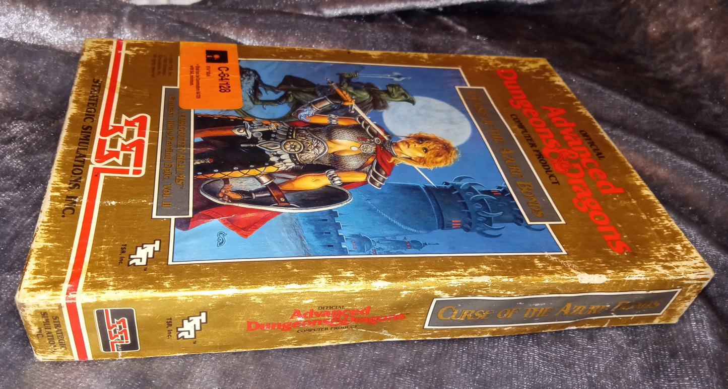 Commodore 64/128 – Curse of the Azure Bonds (SSI AD&D, 1989) – Complete Box Set