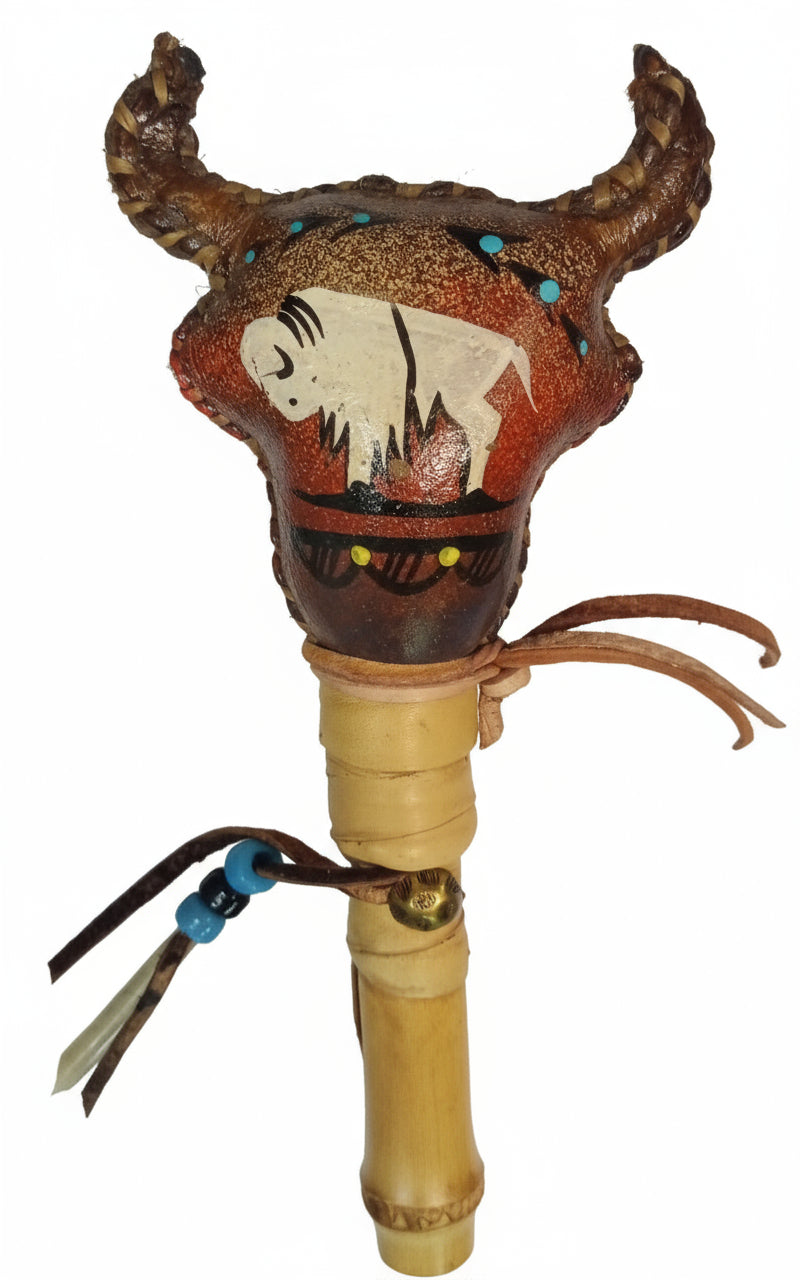Authentic Navajo Dance Rattle by Mary Apachito (Census #103509) - Handcrafted Native American Spirit Stick