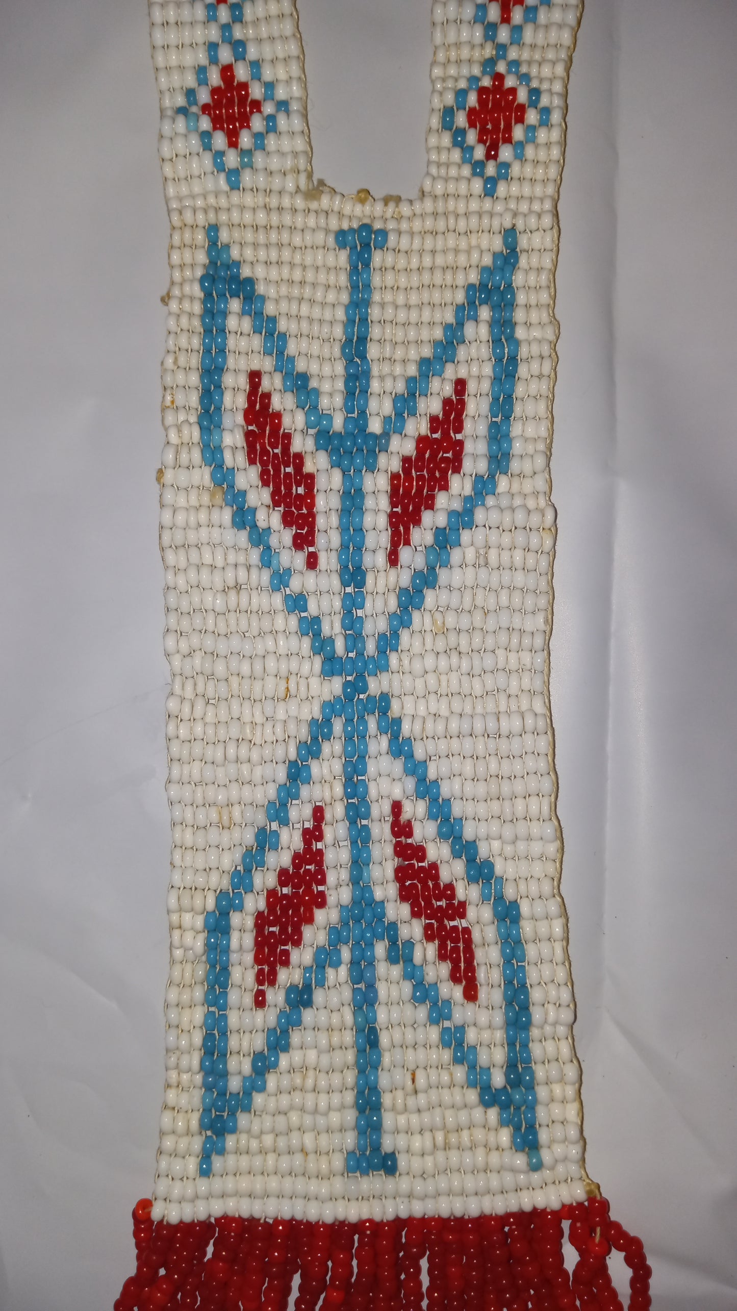 Very Nice Handmade Beaded Necklace Plains Style Estimated Era: Mid-20th Century (1950's-1990)