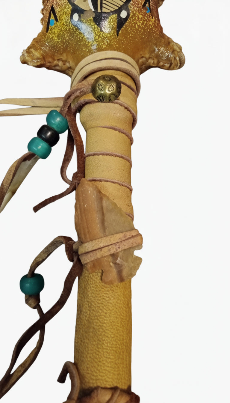 Authentic Navajo Art: Handcrafted Spirit Rattle by Geraldine Johnson (Census #409849) - Native American Collectible