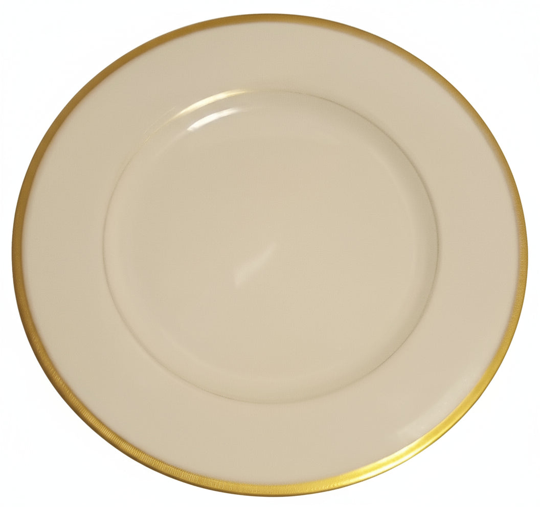 Mint! Lenox Tuxedo Dinner Plate J33 Real Gold Band - Vintage U.S.A.