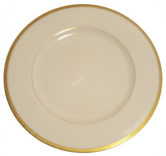 Mint! Lenox Tuxedo Dinner Plate J33 Real Gold Band - Vintage U.S.A.